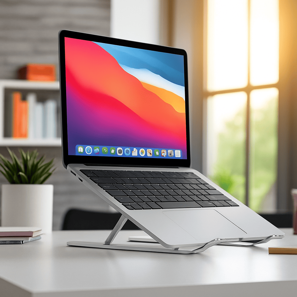 Support Ordinateur Portable PC et MacBook - Pliable, Réglable 6 Angles, Ventilation et Antidérapant