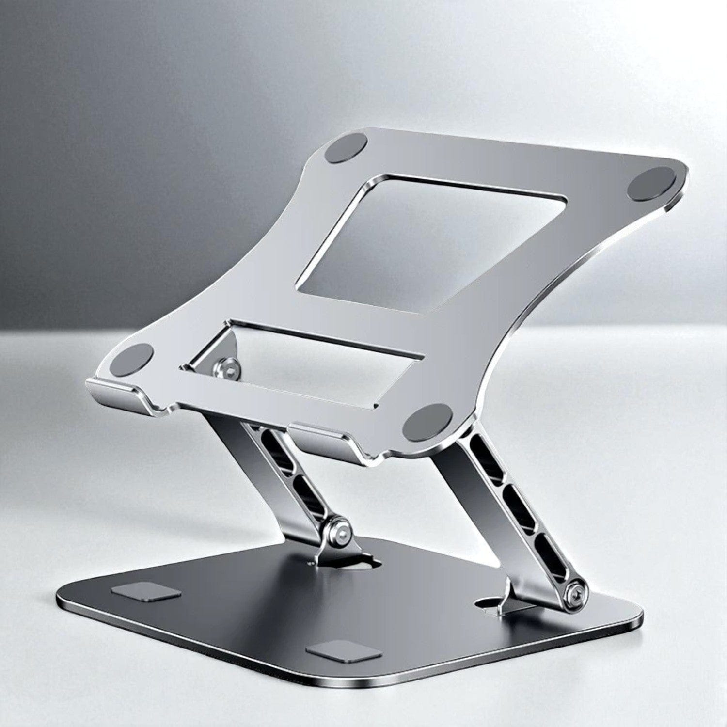 Support Ordinateur Portable Pliable en Acier – Réglable en Hauteur & Angle, Ventilation Optimisée