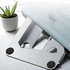Support Ordinateur Portable Pliable en Acier – Réglable en Hauteur & Angle, Ventilation Optimisée