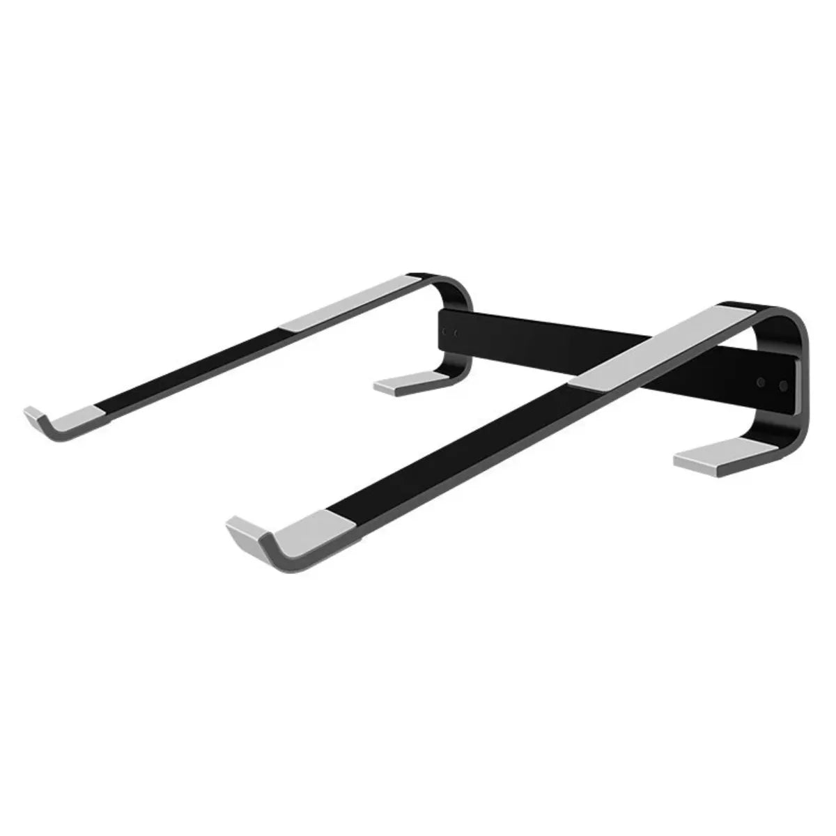 Station de travail pour laptop avec le support ordinateur portable AeroCurve V2 en version noir mat.