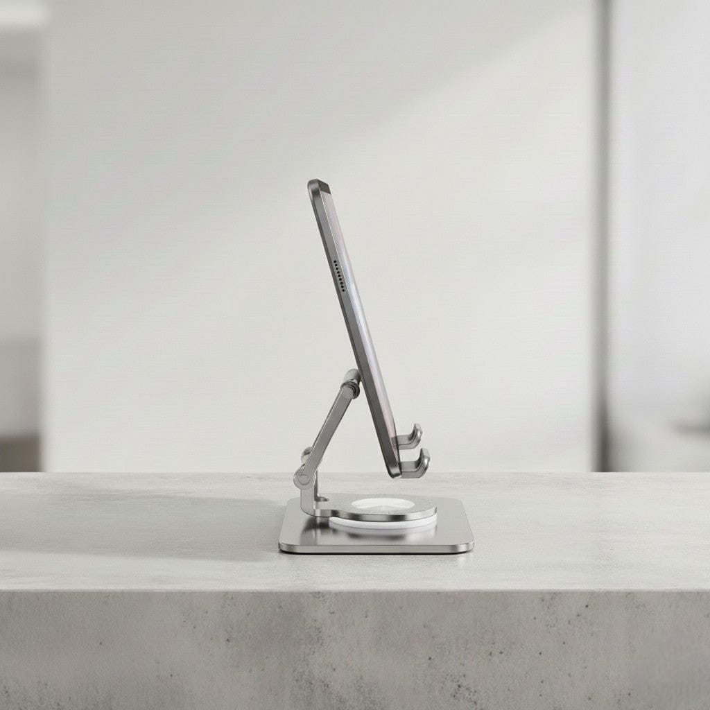 Support Tablette Ajustable 360° Aluminium - Station de Travail Ergonomique