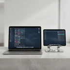 Support Tablette Ajustable 360° Aluminium - Station de Travail Ergonomique