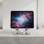Support Tablette Ajustable 360° Aluminium - Station de Travail Ergonomique