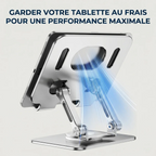 Illustration de la dissipation thermique maximale du support tablette ErgoPivot