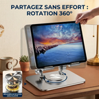 Démonstration de la rotation à 360 degrés du support tablette ErgoPivot