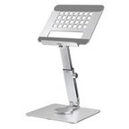 Support tablette Motion360 en aluminium couleur argent, idéal pour iPad et Samsung.