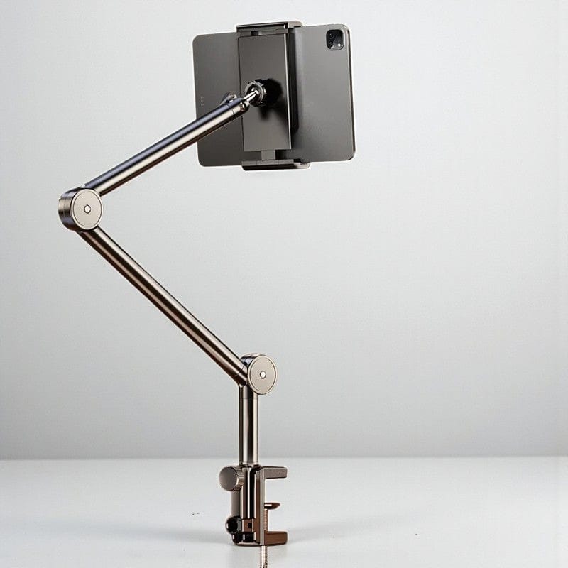 Support Téléphone à Bras Télescopique Articulé - Multi-Axes, Rotatif 360° & Fixation Universelle