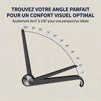 Support téléphone AeroPivot avec angle de vision ajustable de 0 à 100 degrés pour une ergonomie parfaite