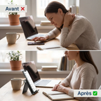 Amélioration ergonomique de la posture avec le support téléphone AeroPivot au bureau