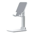 Support téléphone Kalyx Pro blanc en aluminium sur fond blanc