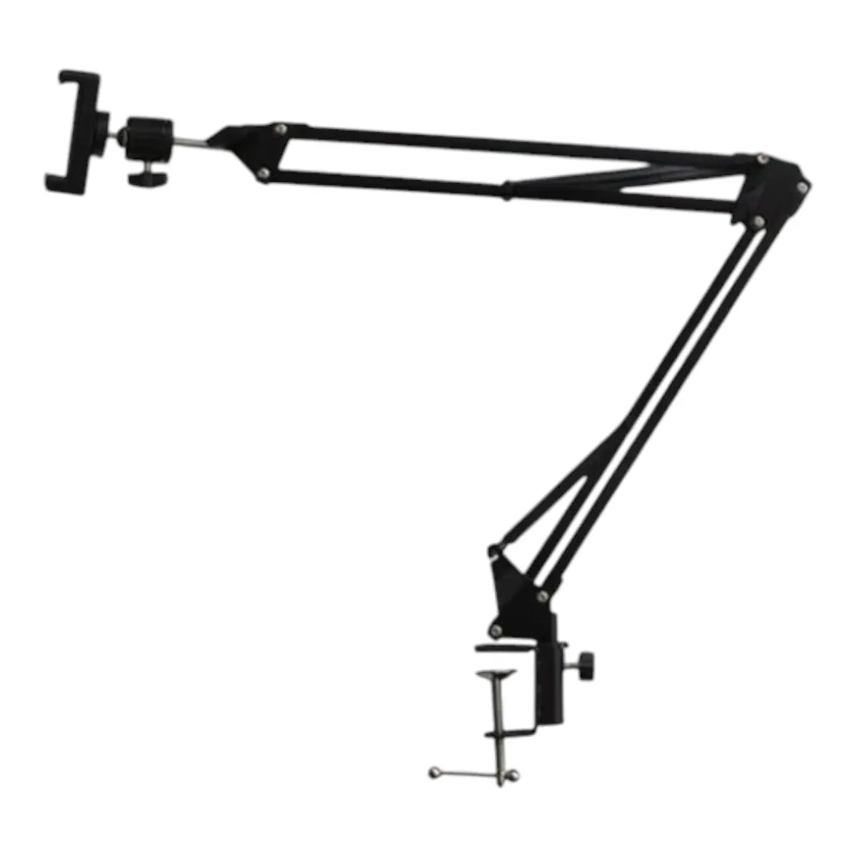 Vue de profil du support téléphone LuminaFlex avec bras articulé