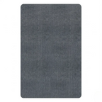 Tapis de chaise de bureau gris foncé ZenSpace Shield 90x120 cm vu du dessus isolé sur fond blanc.