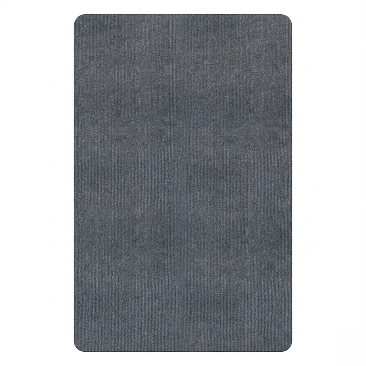 Tapis de chaise de bureau gris foncé ZenSpace Shield 90x120 cm vu du dessus isolé sur fond blanc.