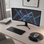 Tapis de Souris Ergonomique avec Repose-Poignet - Support Confort 22x25cm