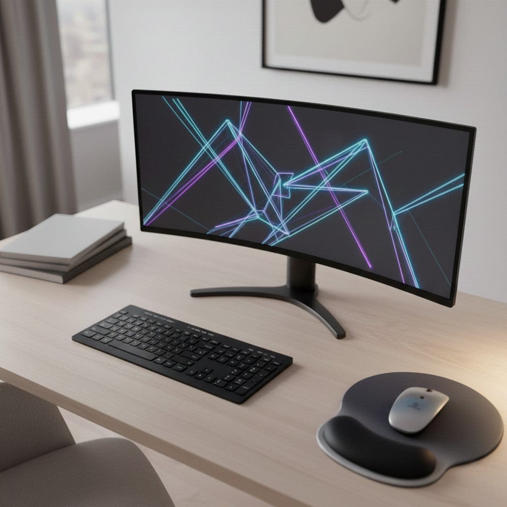 Tapis de Souris Ergonomique avec Repose-Poignet - Support Confort 22x25cm