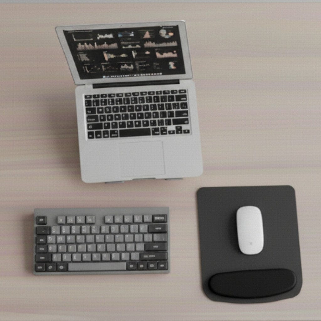 Tapis de Souris Ergonomique avec Repose-Poignet - Surface Antidérapante 23x21cm