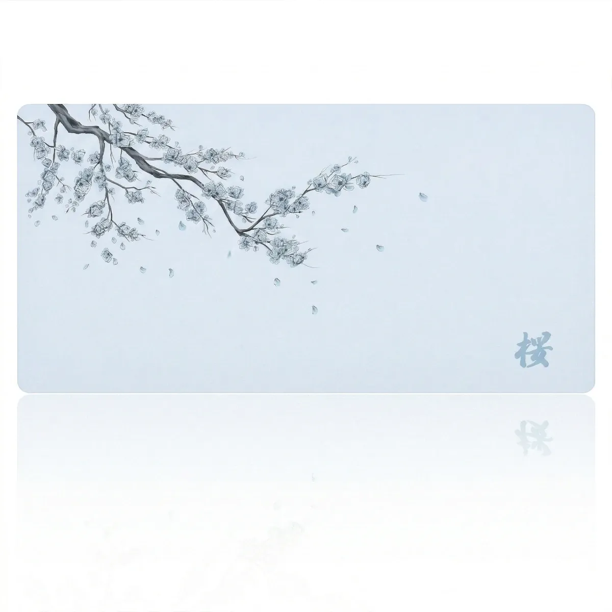 Tapis de souris Sakura Daylight XXL bleu ciel, surface micro-tissage haute densité pour précision et glisse fluide.
