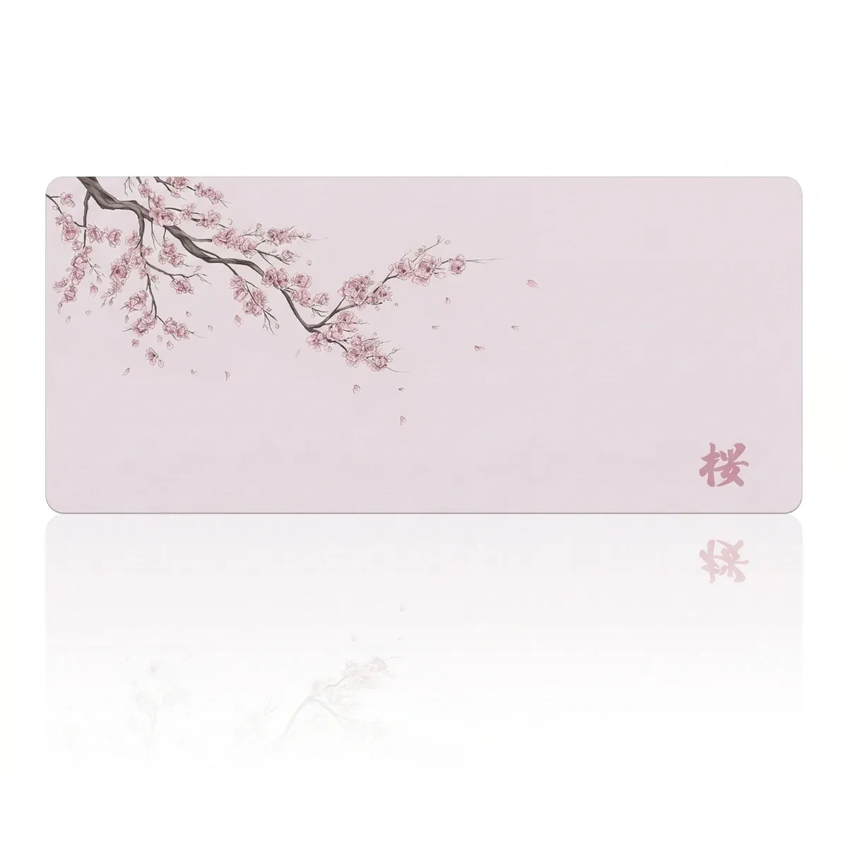 Tapis de souris Sakura Daylight XXL rose pastel fleurs de cerisier, confort supérieur et haute précision de glisse.