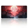 Vue de face du tapis de souris Shizukesa Moon XXL avec son design lunaire immersif rouge et blanc, optimisé pour la précision et la sérénité du curseur.