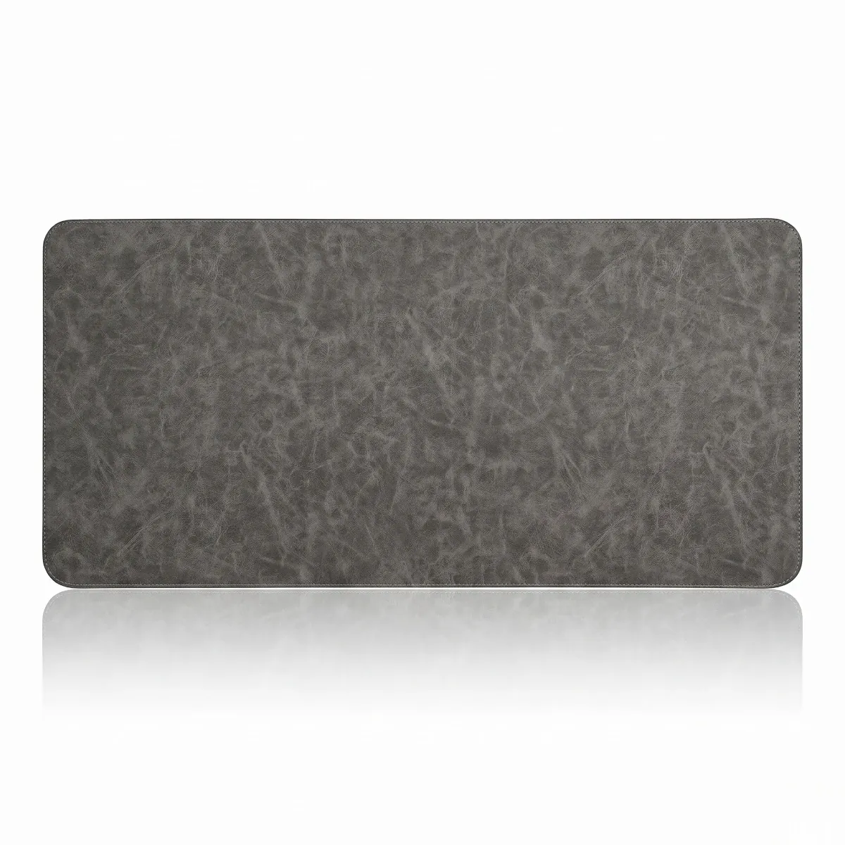 Fiche produit Tapis de souris Titan Veil en cuir PU Crazy Horse gris foncé, format XXL pour précision et glisse.