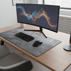 Tapis de Souris XXL Gris Marbré - Station de Travail Étendue pour Télétravail