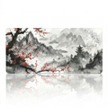 Tapis de souris Zen Flow sur fond blanc avec effet miroir.