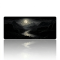 Vue d'ensemble du tapis de souris XXL Lunar Abyss avec son design paysage de lune haute définition.