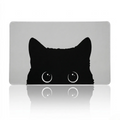 Vue de face du tapis de souris XXL Shadow Prowl design chat noir avec reflet miroir sur fond blanc pur.