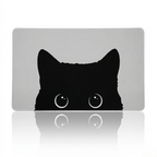 Vue de face du tapis de souris XXL Shadow Prowl design chat noir avec reflet miroir sur fond blanc pur.