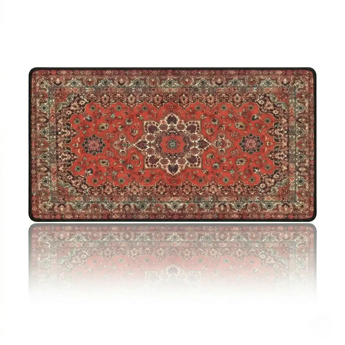 Tapis de souris Sultan Precision - Tissage Persan XXL - Précision & Glisse, isolé sur fond blanc sous un angle de perspective montrant le motif persan détaillé.