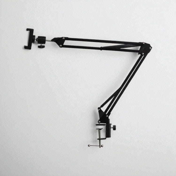 Trépied simple Trépied Téléphone Overhead avec Éclairage Annulaire - Support Bureau Articulé pour Smartphone