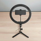 Trépied Téléphone avec Anneau Lumineux LED 10 Pouces - Station de Travail Mobile