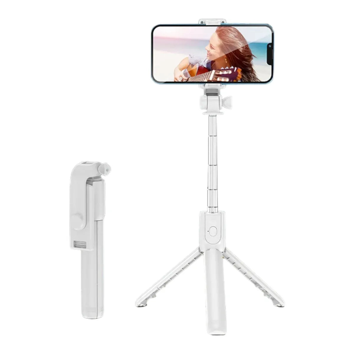 Trépied Téléphone CosyStand H1 de couleur blanche, vue de face sur fond blanc