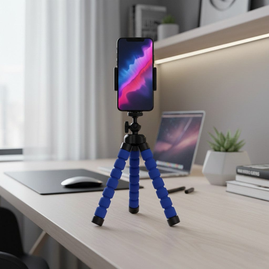 Trépied Téléphone Flexible Mini Octopus - Support Smartphone Universel avec Télécommande Bluetooth