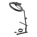 Trépied Téléphone HaloDesk avec anneau LED sur fond blanc