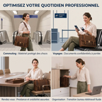 Trivault, le porte-documents homme hybride et sac ordi femme polyvalent, idéal pour le commuting, les voyages et le télétravail.
