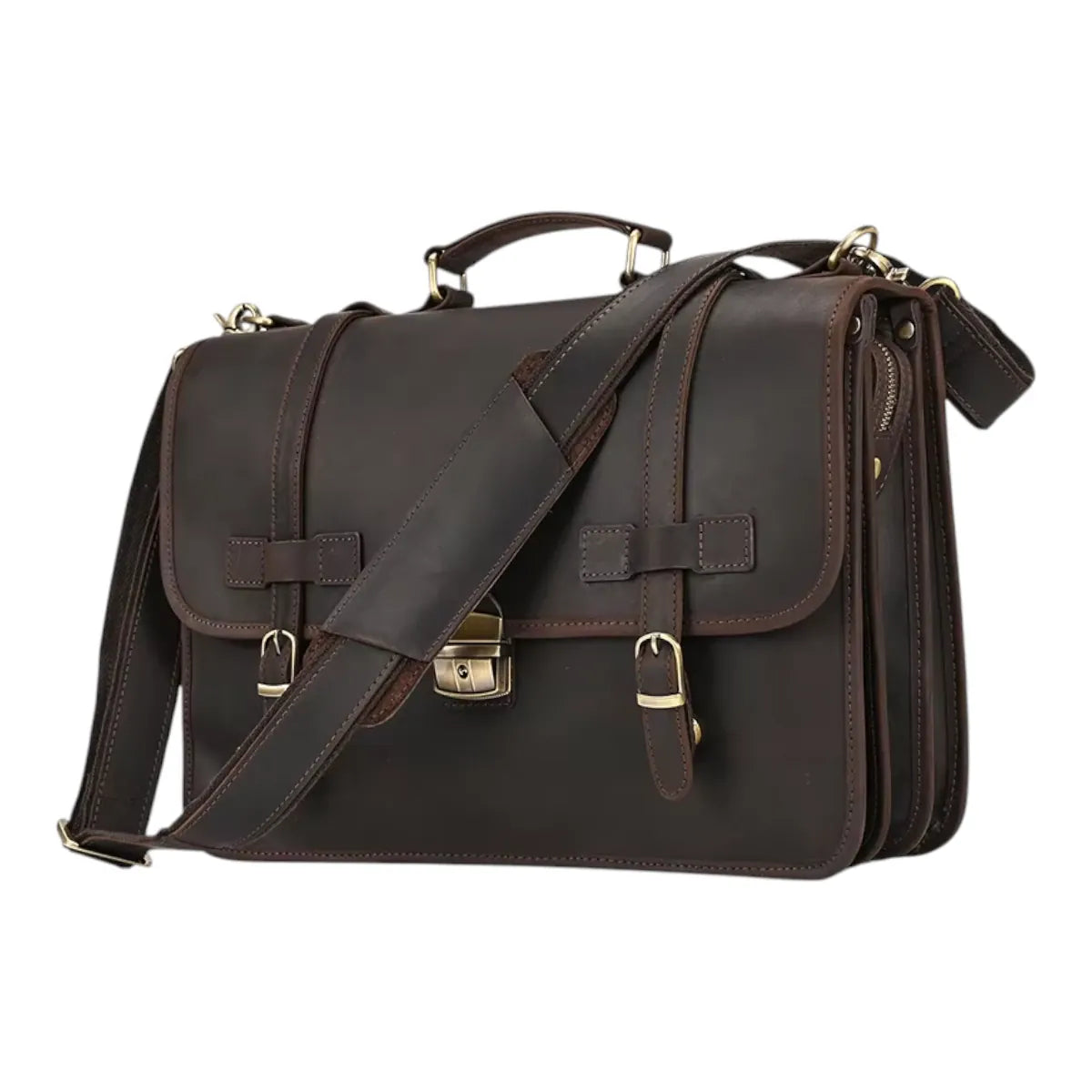 Trivault porte-documents homme brun foncé. Le sac ordi parfait et robuste pour vos trajets quotidiens et rendez-vous.