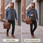 Twinora porte-documents homme porté main ou en sacoche bandoulière ordinateur confortable.