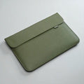 Vert / 15 pouces Pochette Ordinateur Magnétique Premium Cuir PU 13-16 Pouces