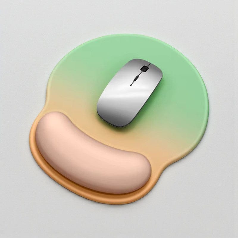 Vert abricot Tapis de Souris Ergonomique avec Repose-Poignet - Support Confort 22x25cm