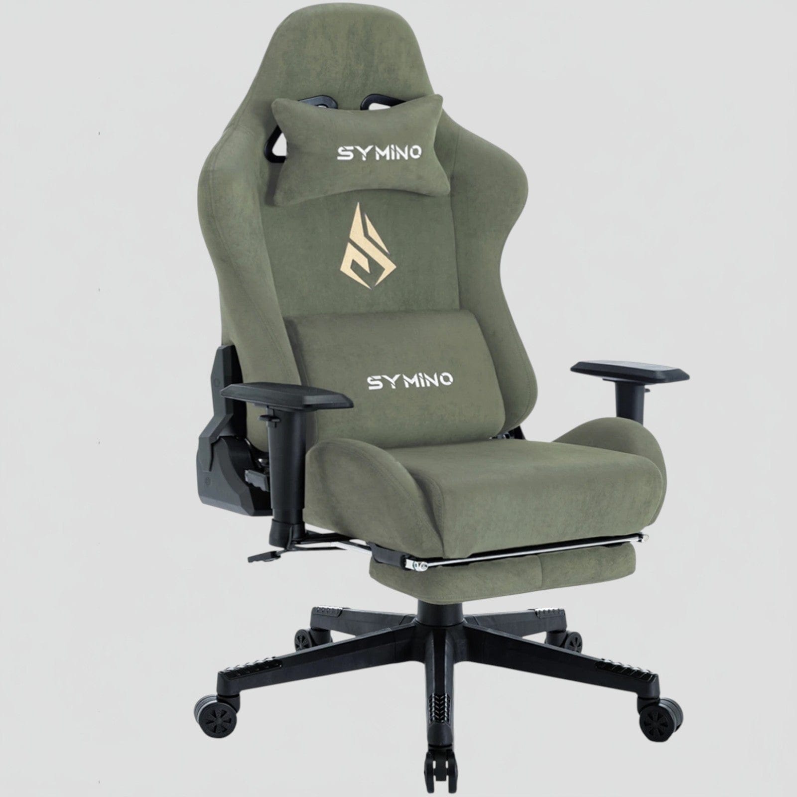 Vert Chaise Gaming Ergonomique avec Repose-Pieds - Fauteuil Bureau Respirant Inclinable 150°