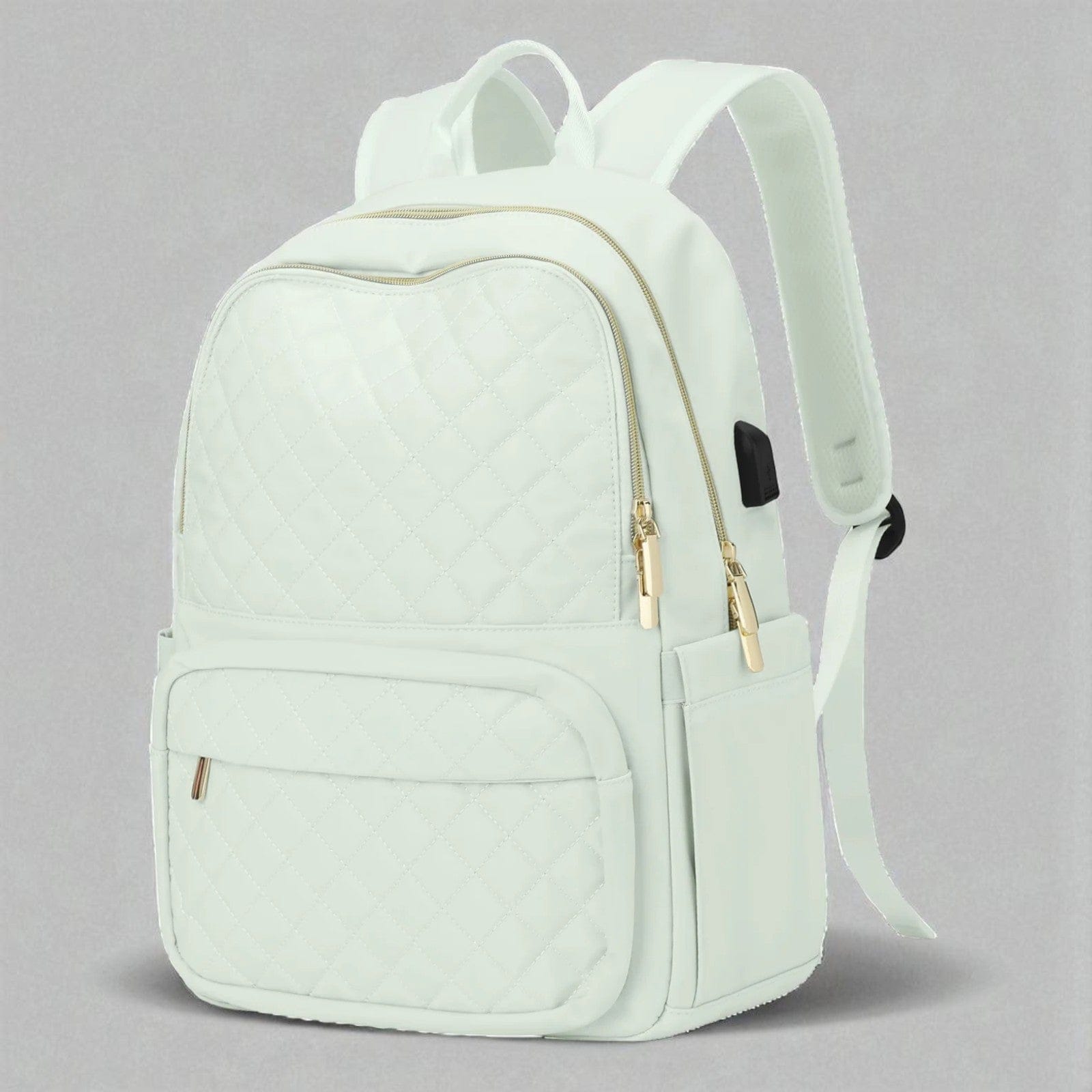 Vert clair Sac À Dos Ordinateur Femme Matelassé Élégant 13 À 15,6 Pouces
